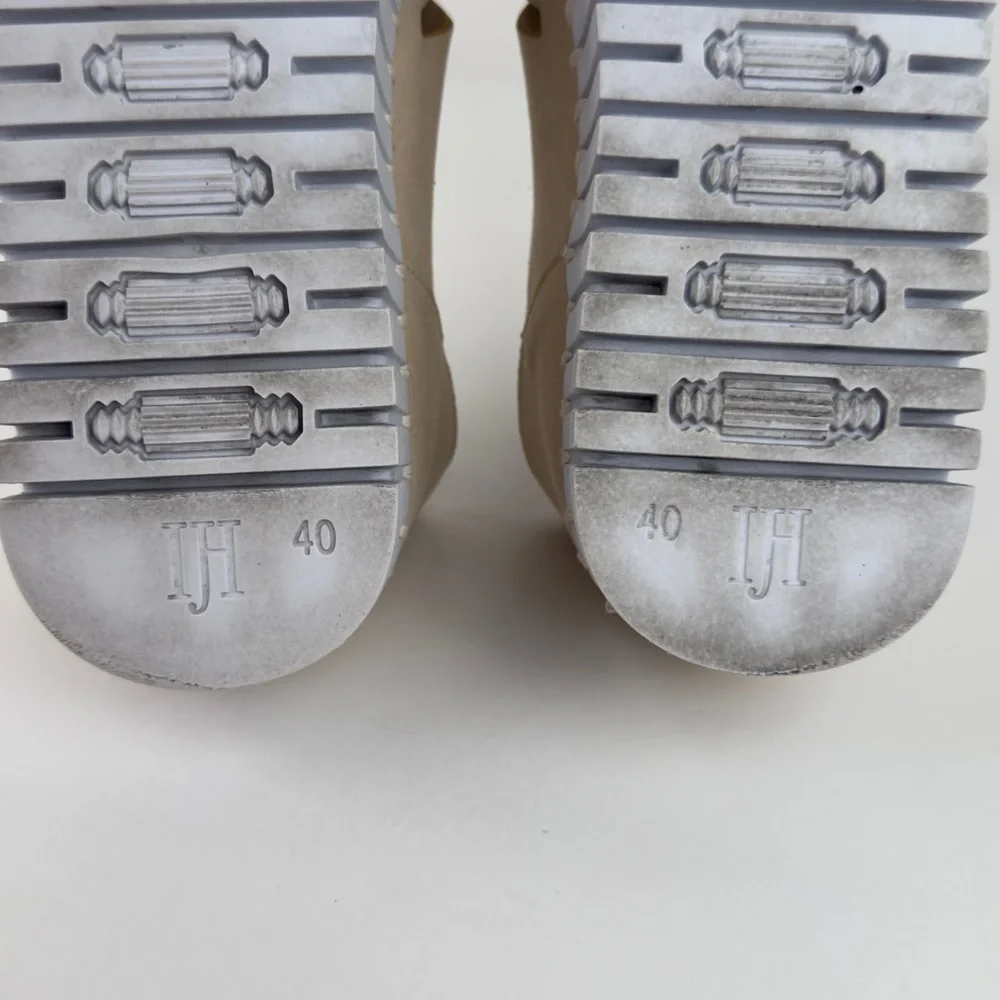 Ilse Jacobsen Tulip Platform Sandals Beige Peep Toe Comfort EU 40 US 9